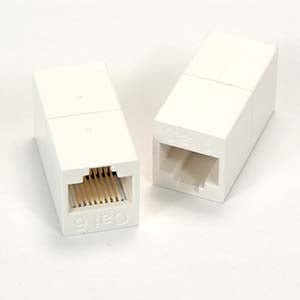 White Ethernet Cable Extender F/F Inline RJ45 Coupler Connector Modular