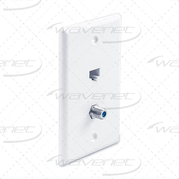 WAVENET 2-PORTS PRE-CONFIGURED FACEPLATE (SINGLE PACK)