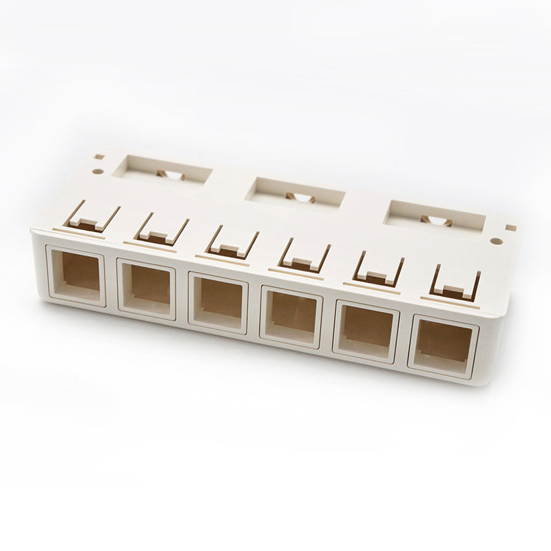 6 Port RJ45 Surface Mount Box White (Box Only)