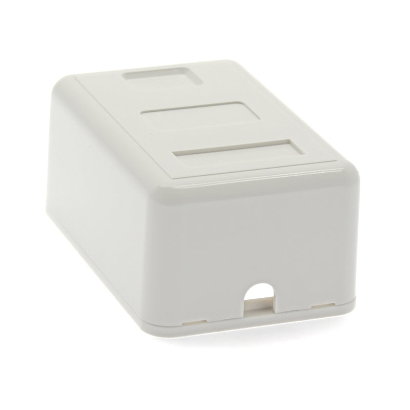 1 Port Surface Mount Box White with Cat.5E keystone Jack