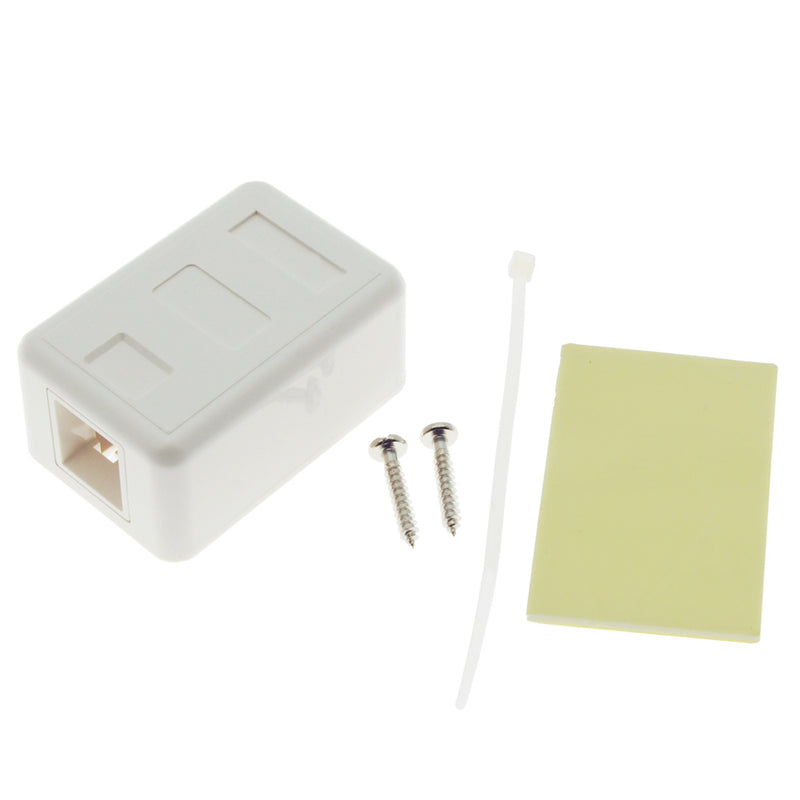 1 Port RJ45 Surface Mount Box White (Box only)