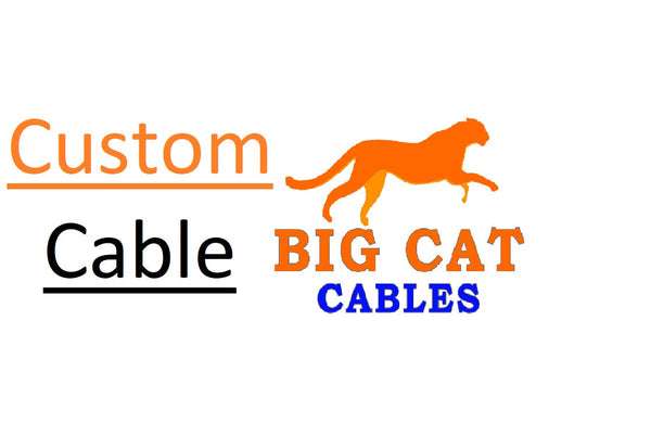 RJ45 Male to Male. Plenum rated cat5e cable with Slim Clear boots. UTP Black. (Custom Made)