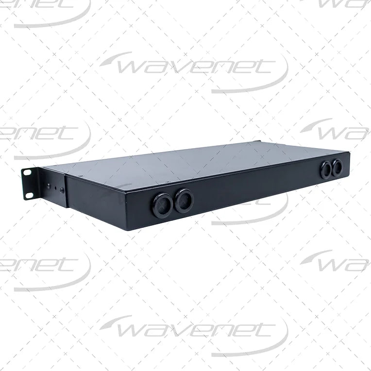 WAVENET Rack Mount Fiber Optic Enclosure (1U, 3-Panel Slots)