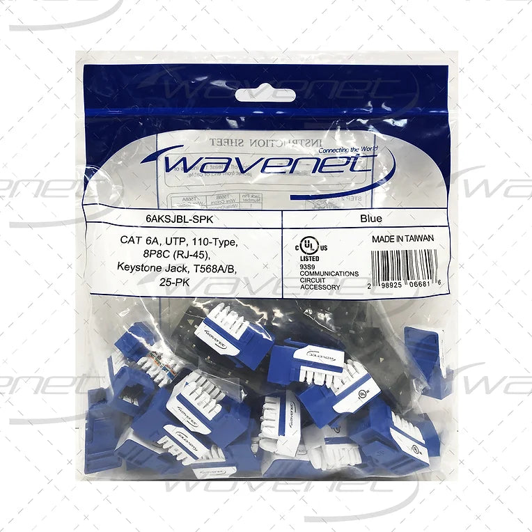 Wavenet SDJ-SERIES CAT6A UTP KEYSTONE JACKS