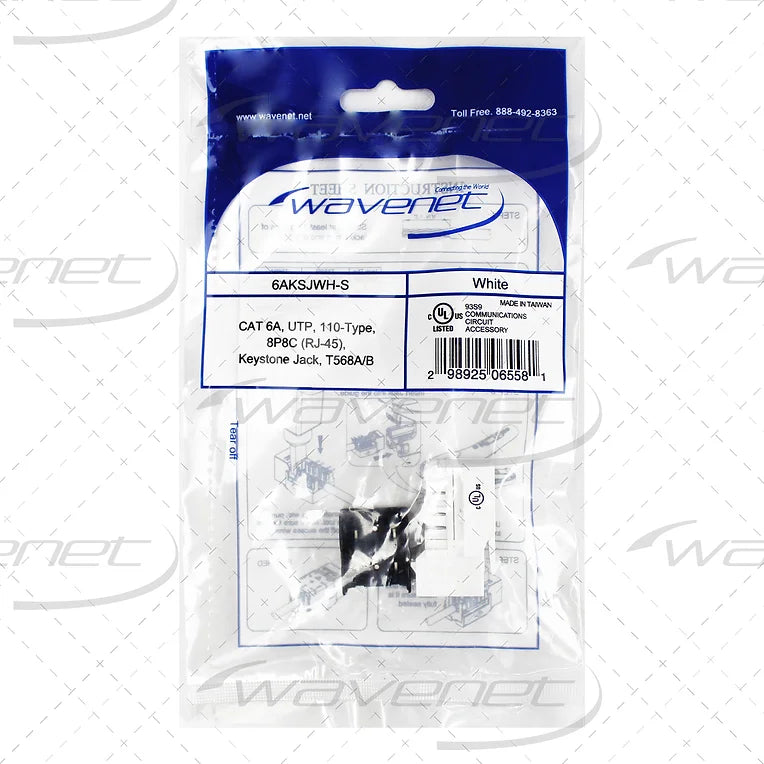 Wavenet SDJ-SERIES CAT6A UTP KEYSTONE JACKS