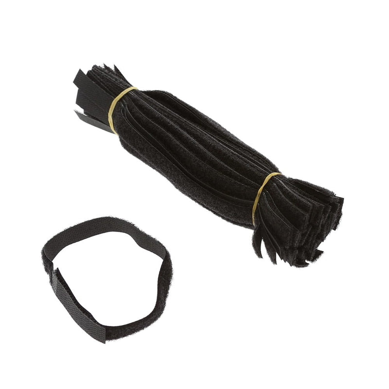 Hook and Loop Strap 1/2" Width Black 50 Pack Various Lengths