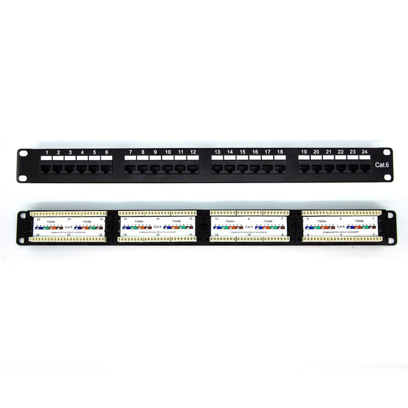 Cat. 6 110 Type Patch Panel 24 Port Rackmount