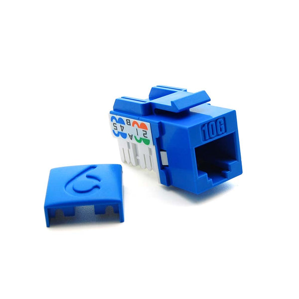 Cat.6A Keystone Jack Blue