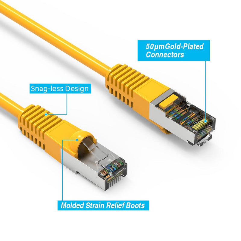 1.5 Foot Cat.5E Shielded (FTP) Ethernet Network Booted Cable