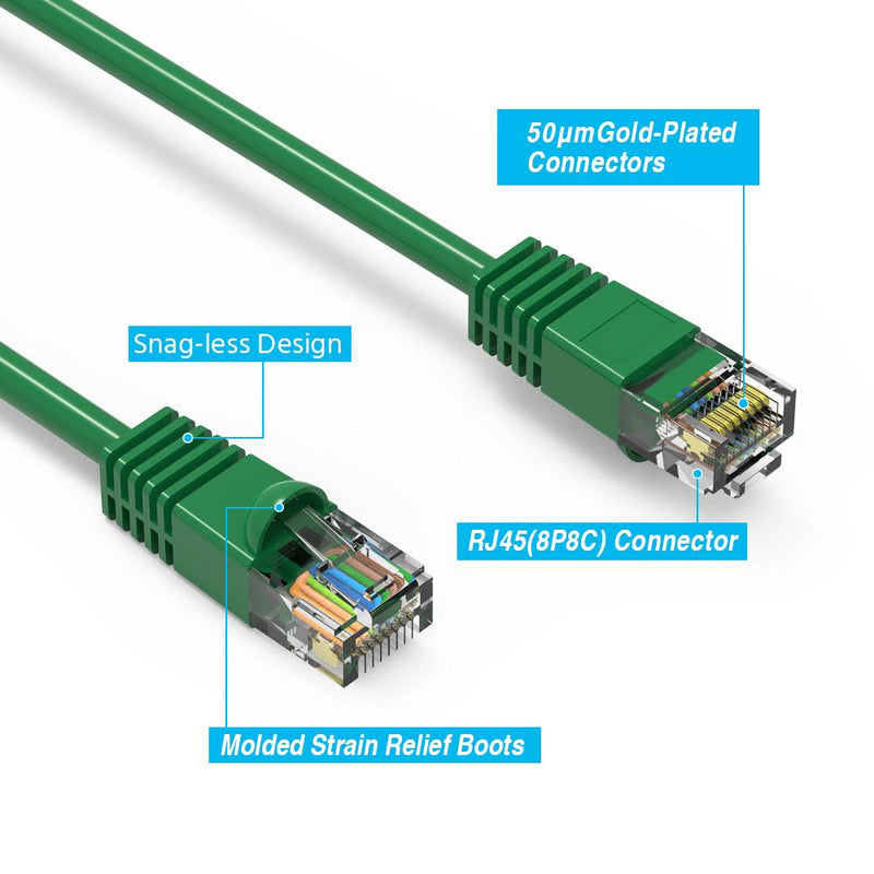 25 Foot Cat5E UTP Ethernet Network Booted Cable