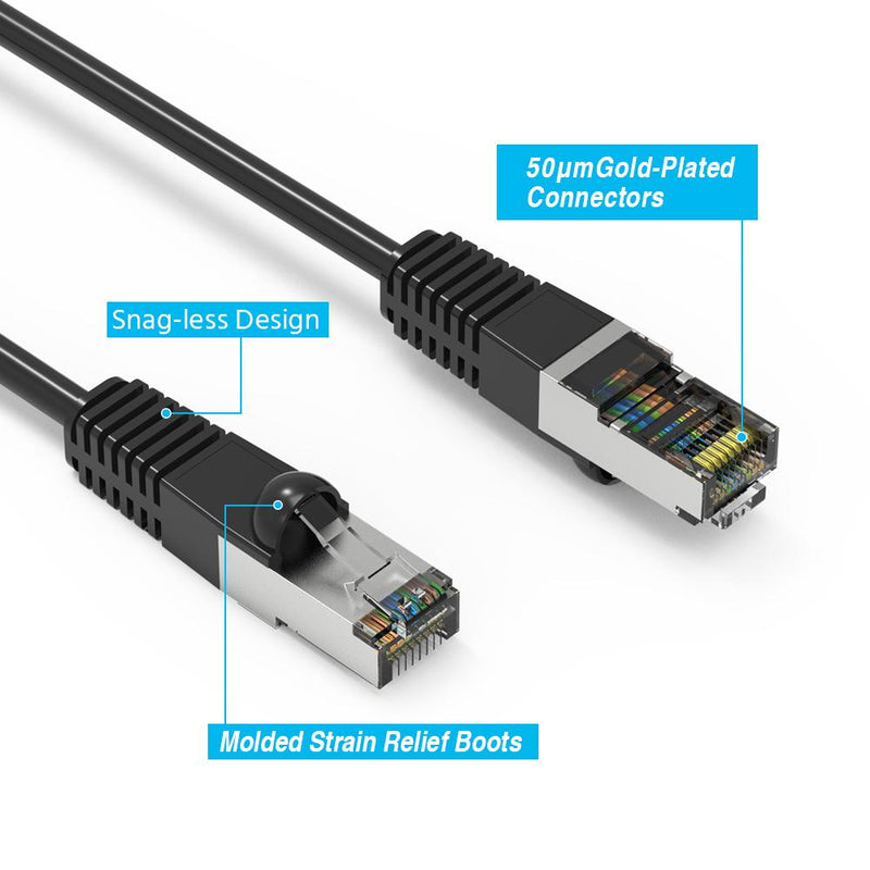 100 Foot Cat6 Shielded (SSTP) Ethernet Network Booted Cable