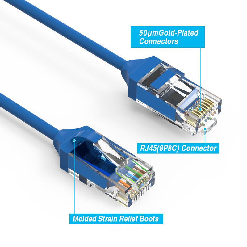 9 Foot Cat.6 28AWG Slim Ethernet Network Cable