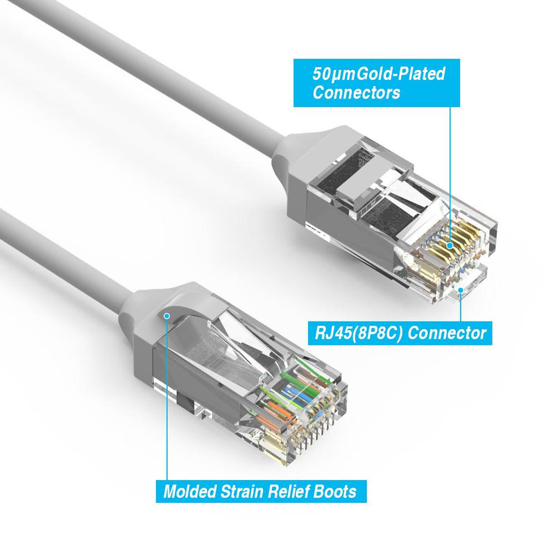 6 Foot Cat.6 28AWG Slim Ethernet Network Cable