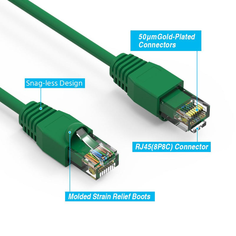 75 Foot Cat6A UTP Ethernet Network Booted Cable