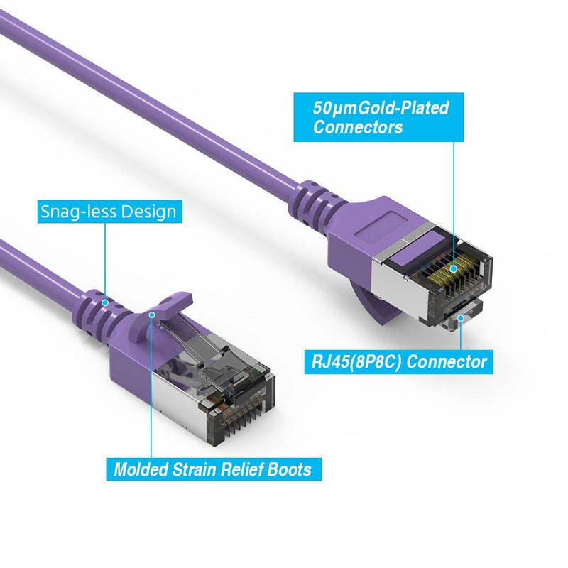 3 Foot Cat.8 U/ FTP Slim Ethernet Network Cable 30 AWG