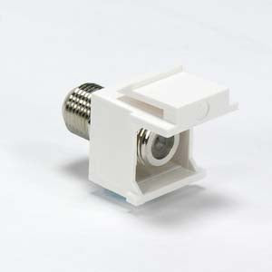 Coaxial Snap-in F Type F/F Keystone Module White