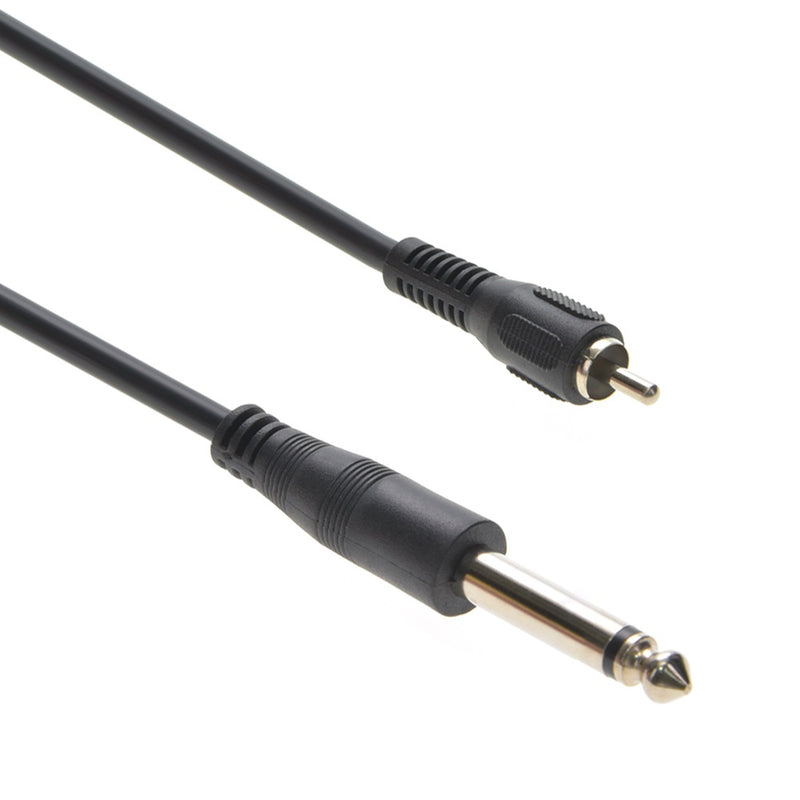 6 Foot 1/4" Mono plug to RCA Male Cables