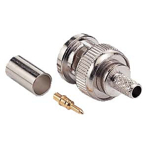 RG59/62 BNC Male Crimp-on 3 piece connector