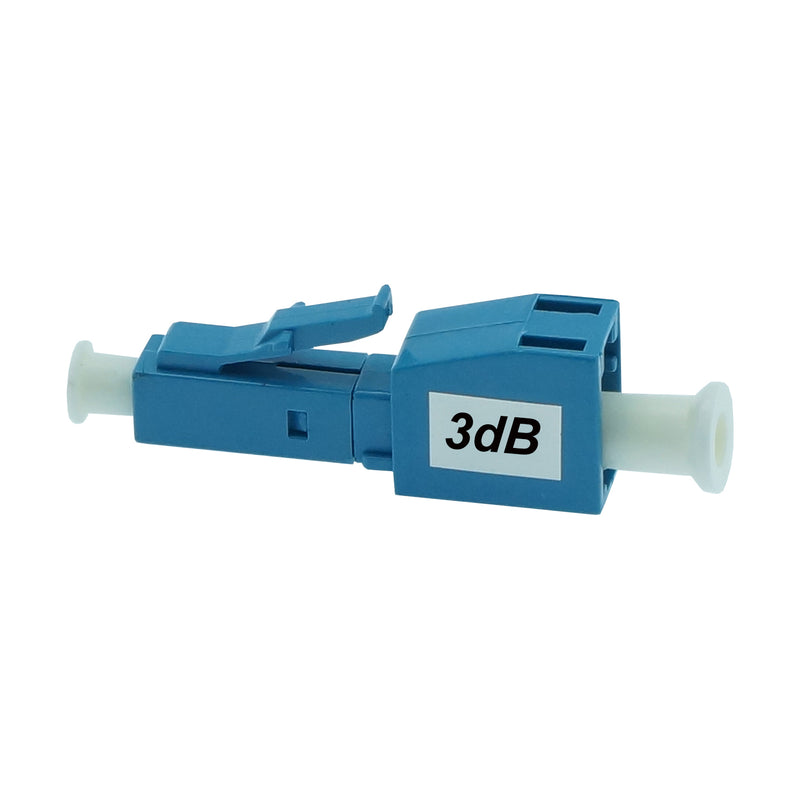 LC/UPC Single Mode Attenuator Male to Female 3dB Plastic Blue