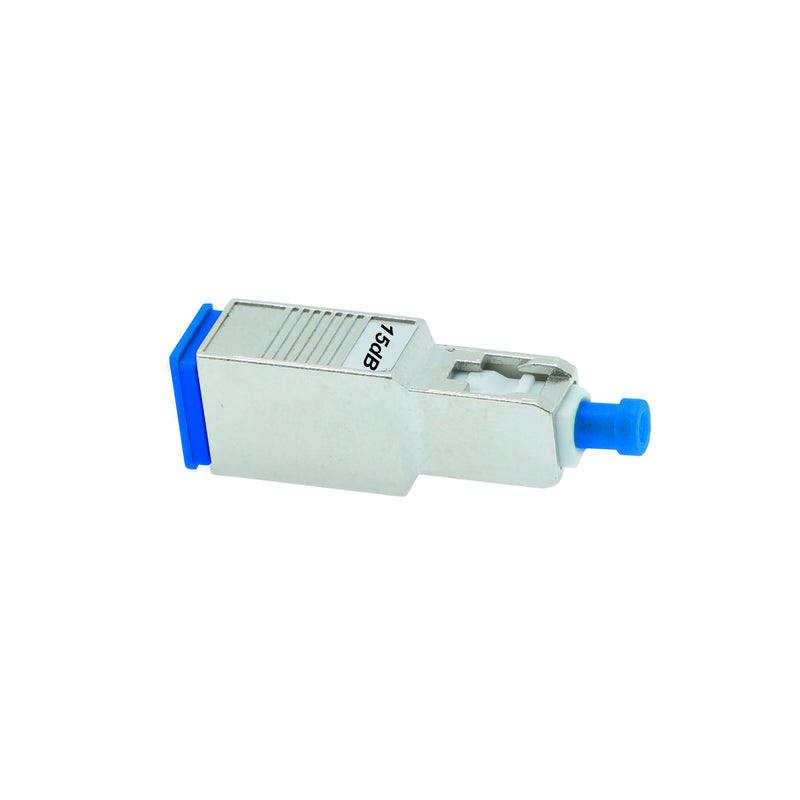 SC - UPC Single Mode Attenuator Male to Female 15dB Metal Blue