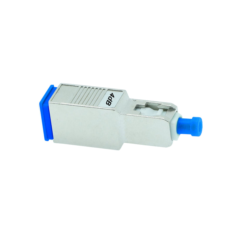 SC - UPC Single Mode Attenuator Male to Female 4dB Metal Blue