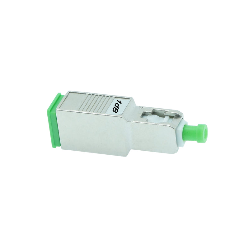 SC - APC Singlemode Attenuator Male Female 1dB Metal Green