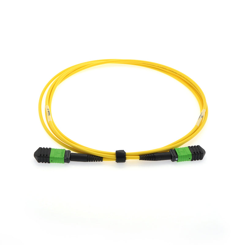 1 meter Senko MPO/APC F/F 12-Fiber Type A Singlemode Fiber Optic Cable