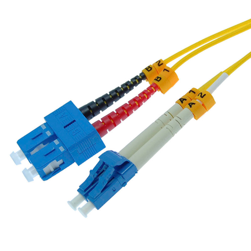 8 meter LC/SC - UPC - Singlemode Duplex OFNR 2.0mm Fiber Optic Patch Cable