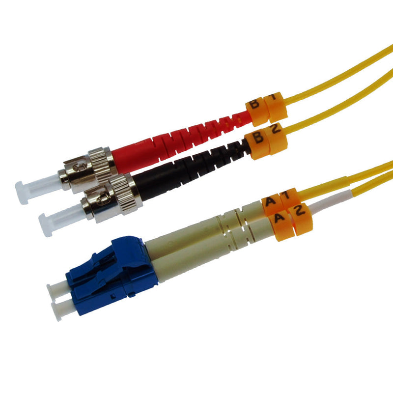 3 meter LC/ST - UPC - Singlemode Duplex OFNR 2.0mm Fiber Optic Patch Cable