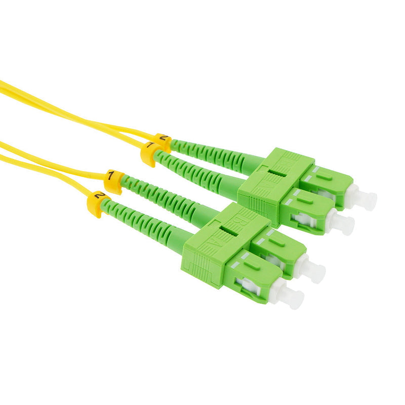 5 meter SC/SC - APC - Singlemode Duplex OFNR 2.0mm Fiber Optic Patch Cable