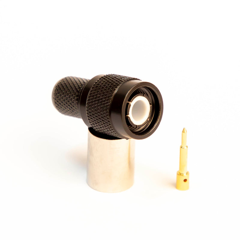 TNC Male Black Crimp connector for LMR400, Belden 9913