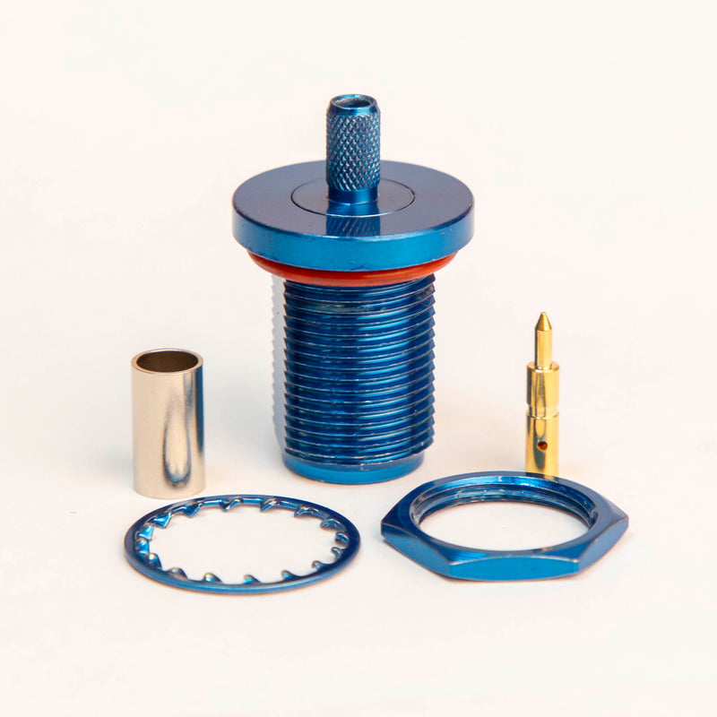 N Type Reverse Polarity Female Blue Crimp connector for LMR195, RG58