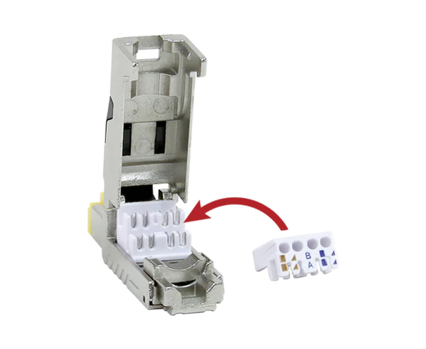 Shielded RJ45 Connector - CAT6A, Field Termination - Diecast Plated