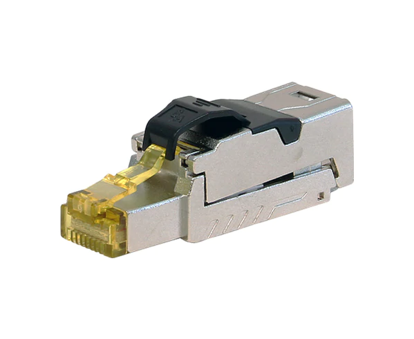 Shielded RJ45 Connector - CAT6A, Field Termination - Diecast Plated