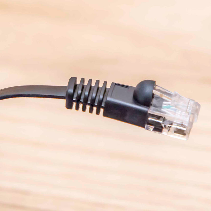 1 Foot Cat6 Flat Ethernet Network Cable Black