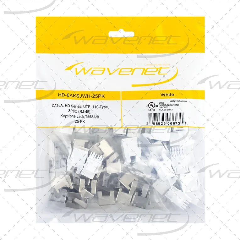 Wavenet HDJ-SERIES CAT6A UTP KEYSTONE JACKS